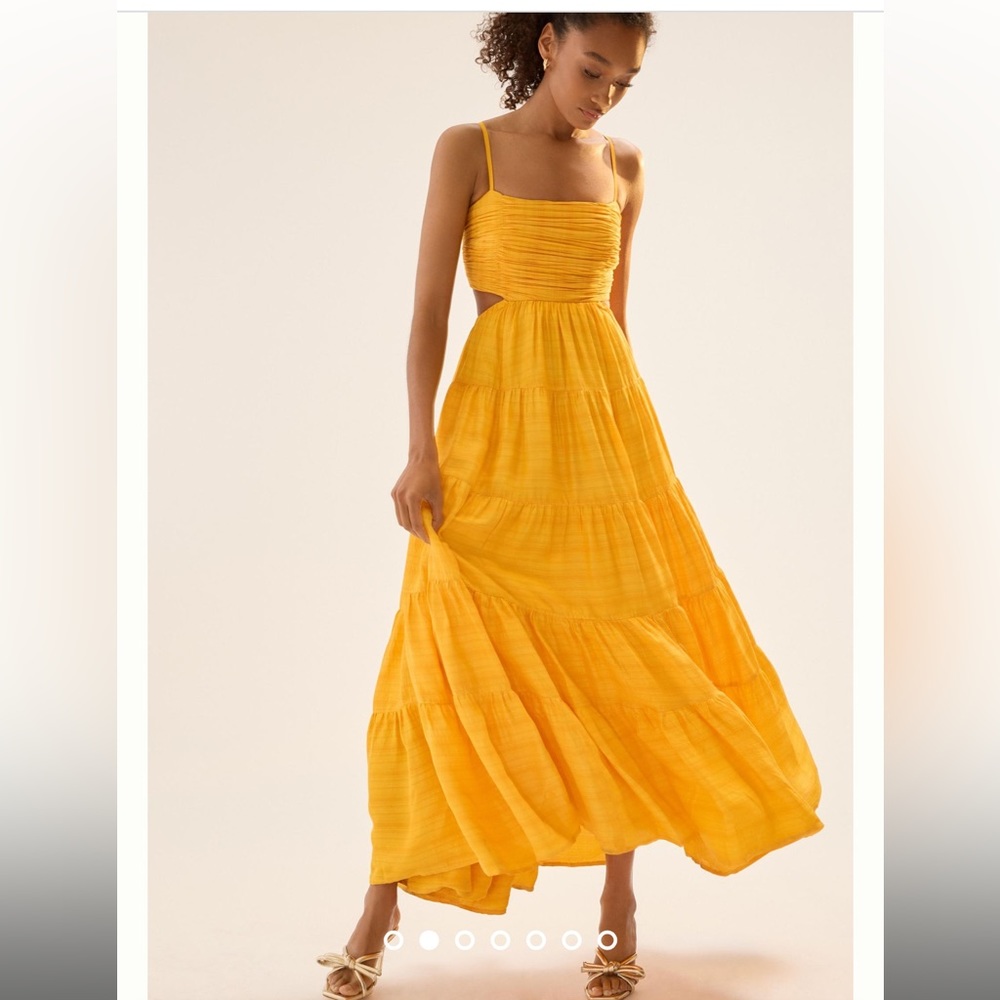 NWT let me be cutout tiered maxi dress